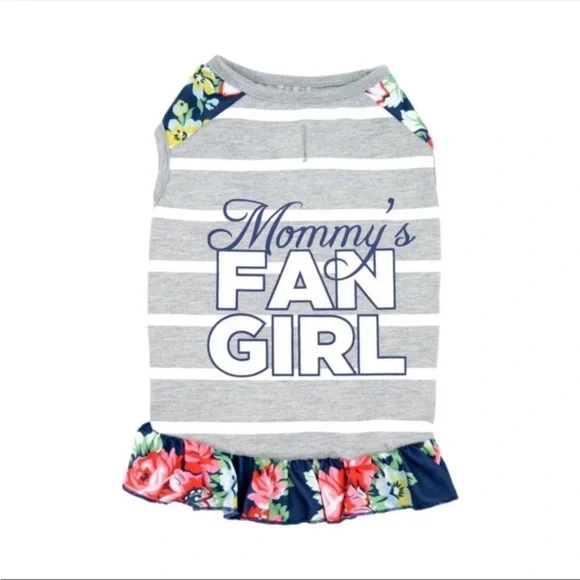 NWT Vibrant Life Dog Tank Dress Size: Small (Up to 20 pounds) “Mommy's Fan Girl” - Picture 3 of 4